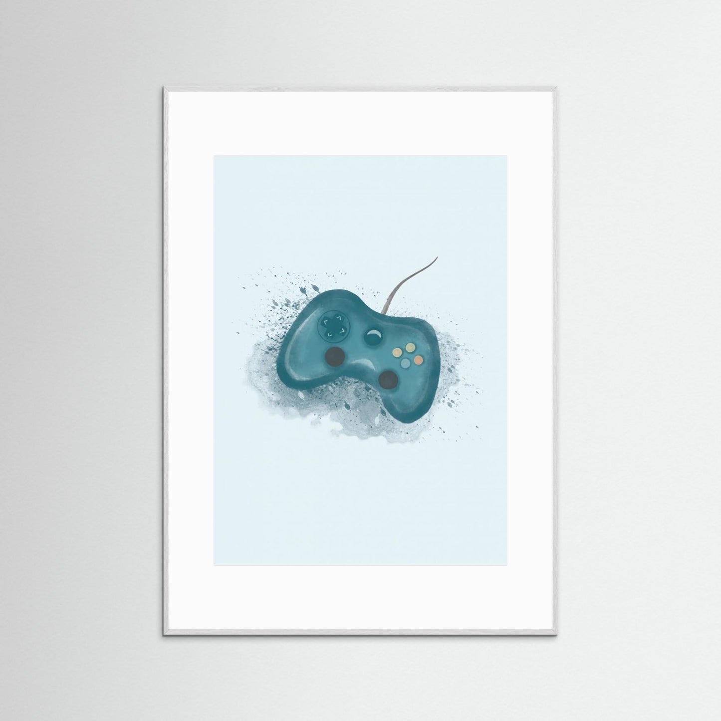 Gamer Splash Blue by Aminah Eleonora
