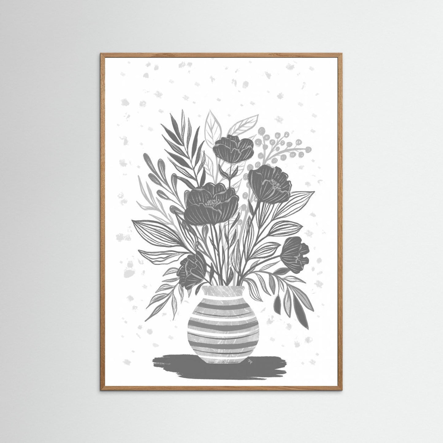 Grey Flowers by Martina
