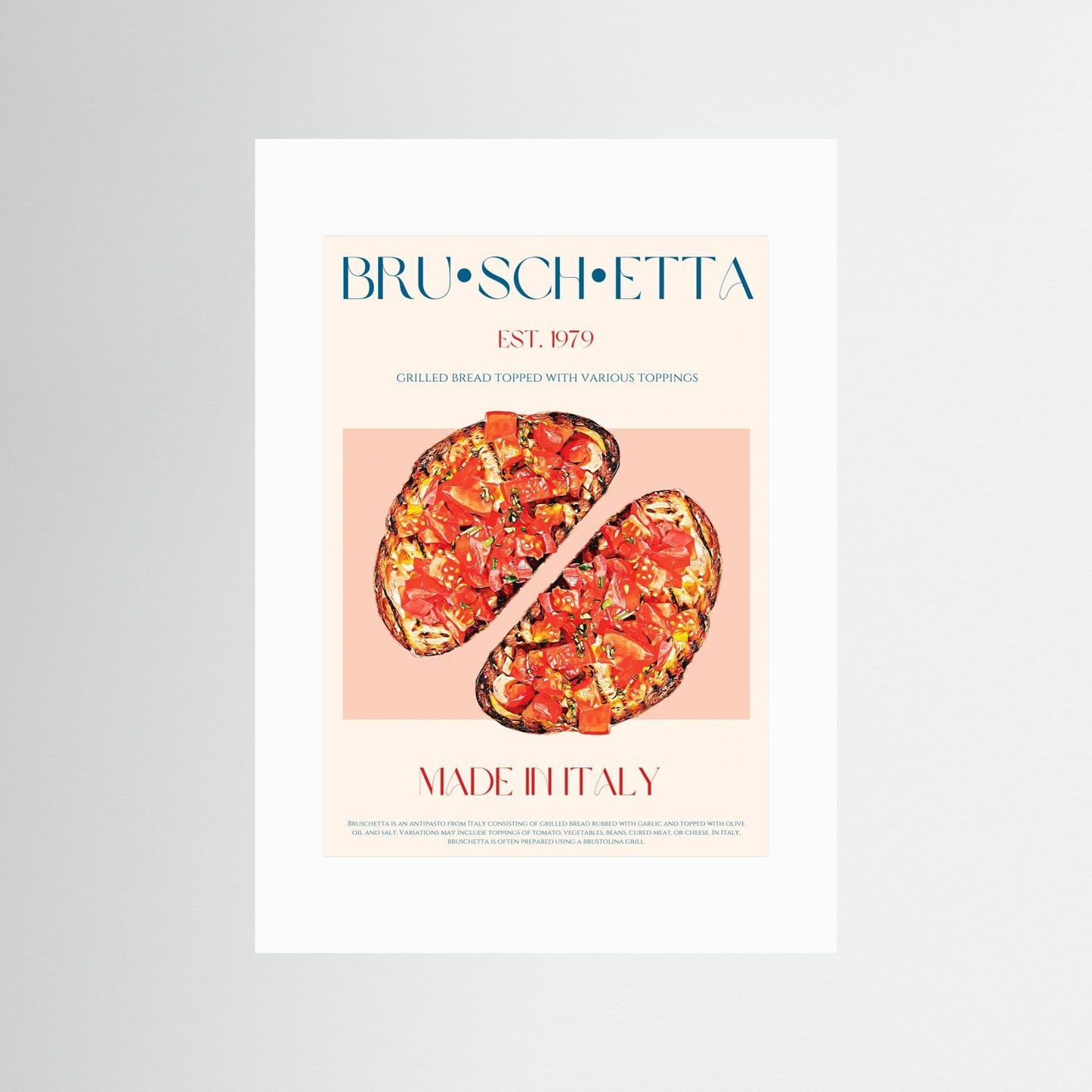 23ratiobruschettaprint by Nazma Khokhar