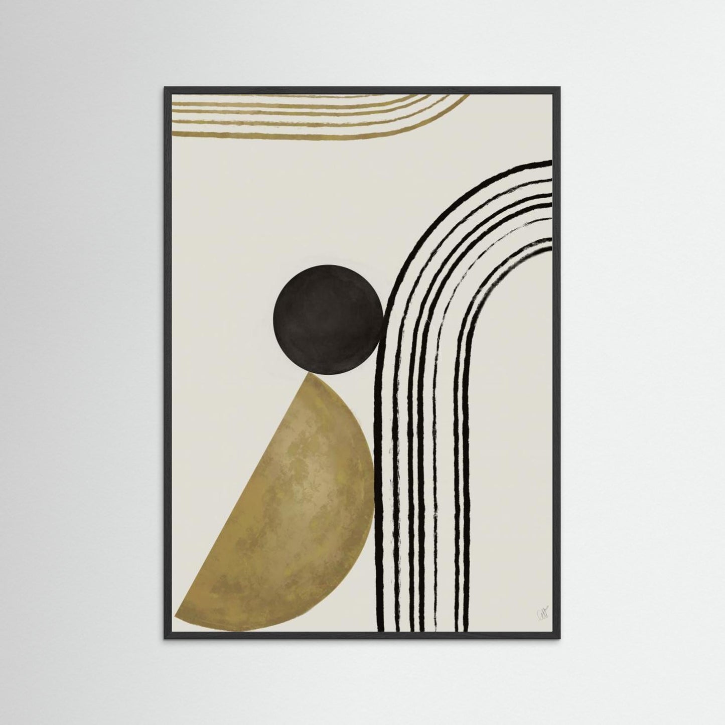 Scandi Gold Abstract by Anne Marie Volfova