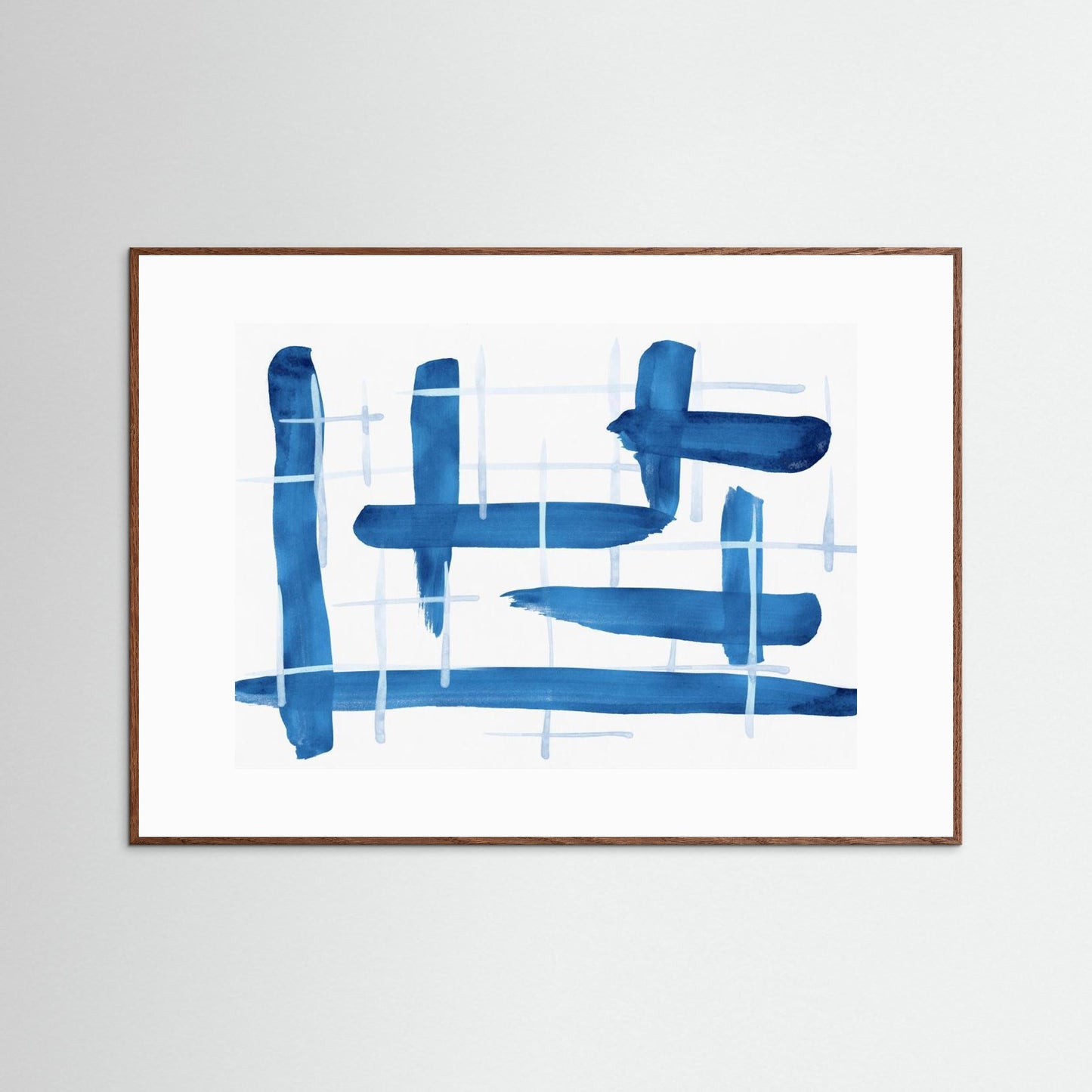 Abstract Lines Blue and White 04 by Amini54