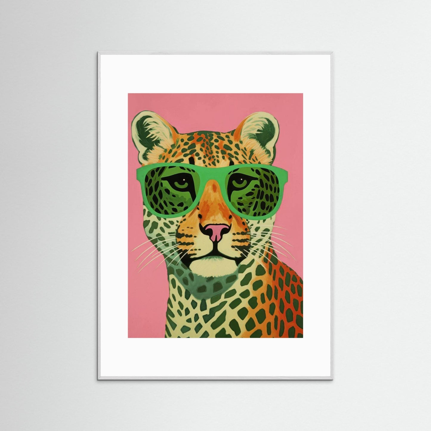 Leo With Glasses Art Print by Treechild - Quirky Animal Wall Art