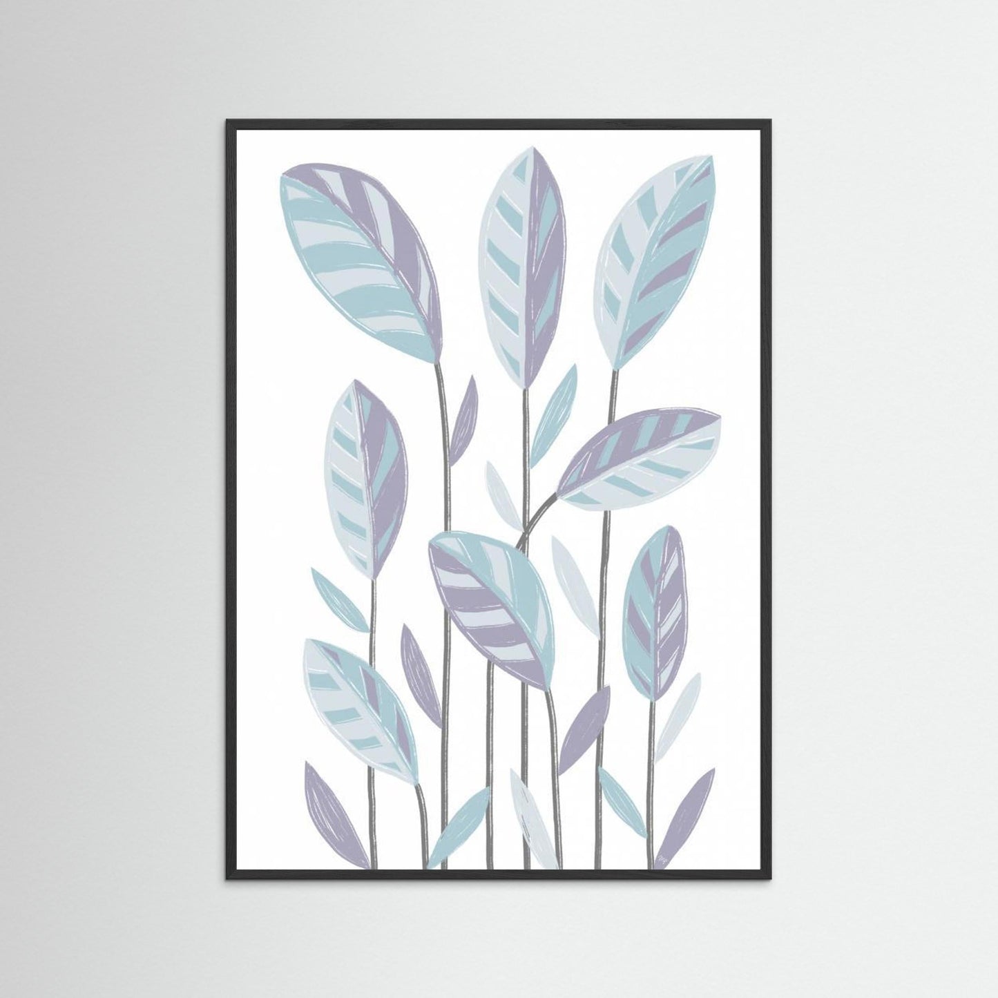 Funky Plants Blue by Martina