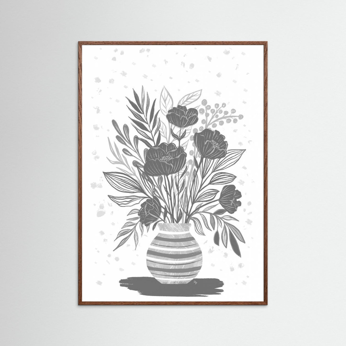 Grey Flowers by Martina