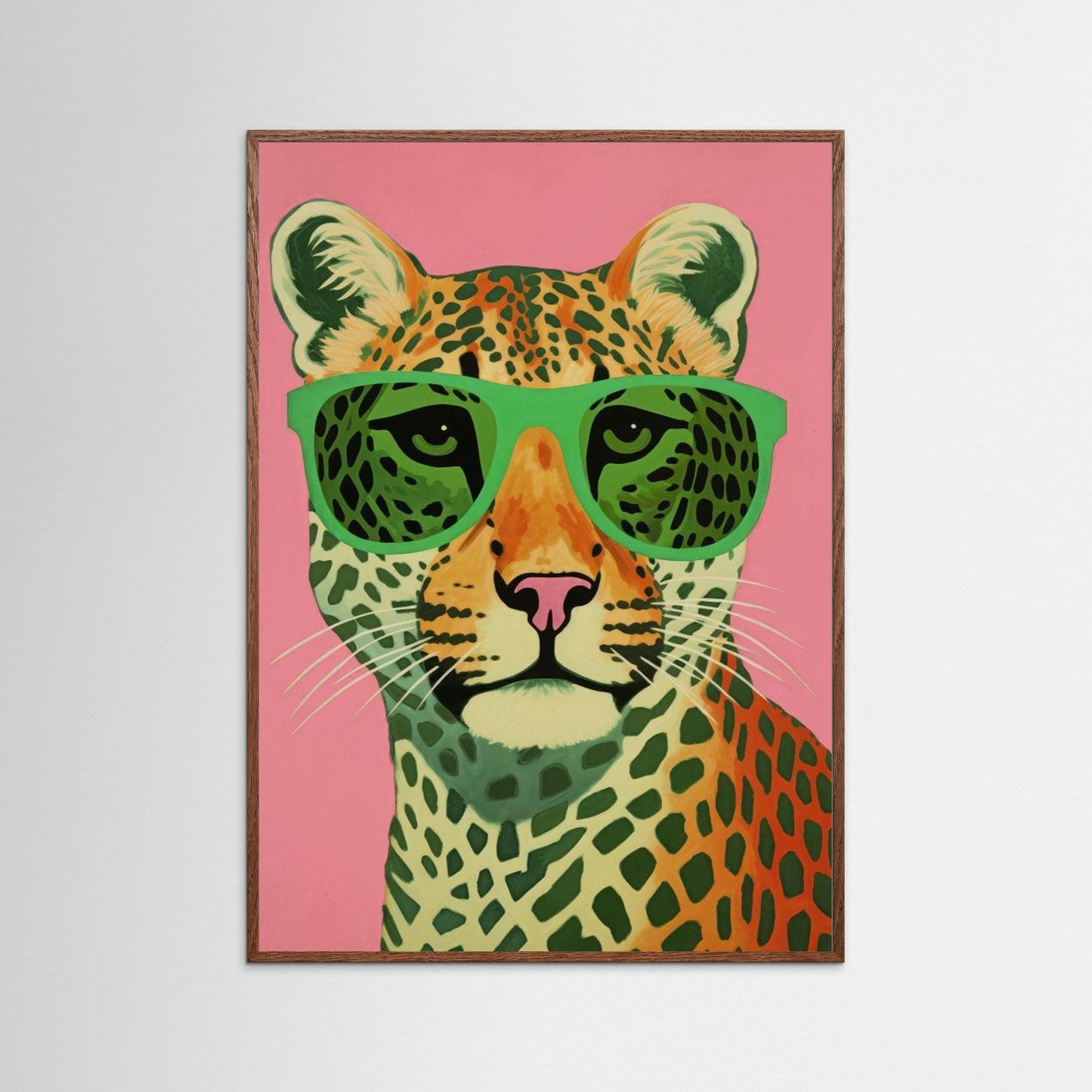 Leo With Glasses Art Print by Treechild - Quirky Animal Wall Art