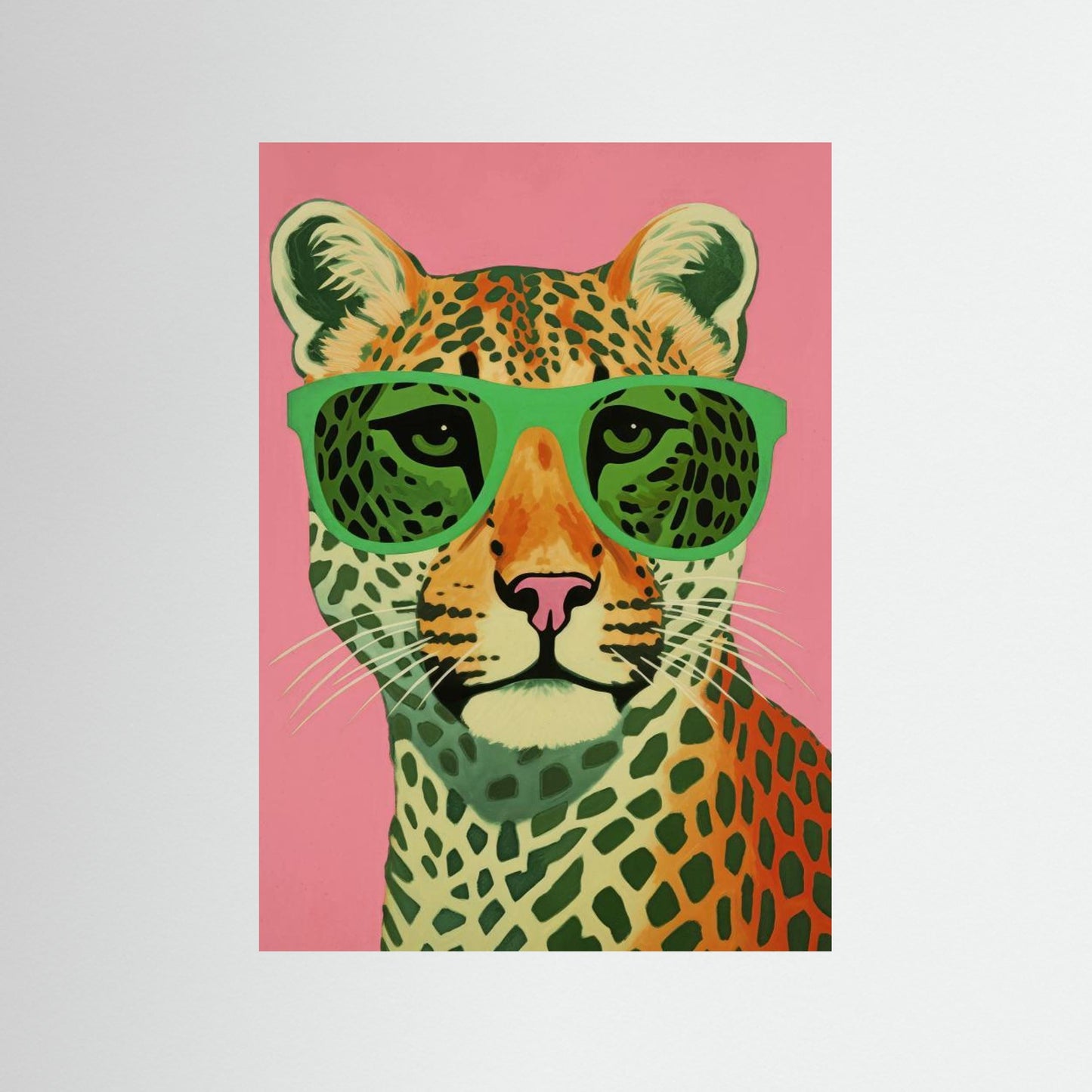 Leo With Glasses Art Print by Treechild - Quirky Animal Wall Art