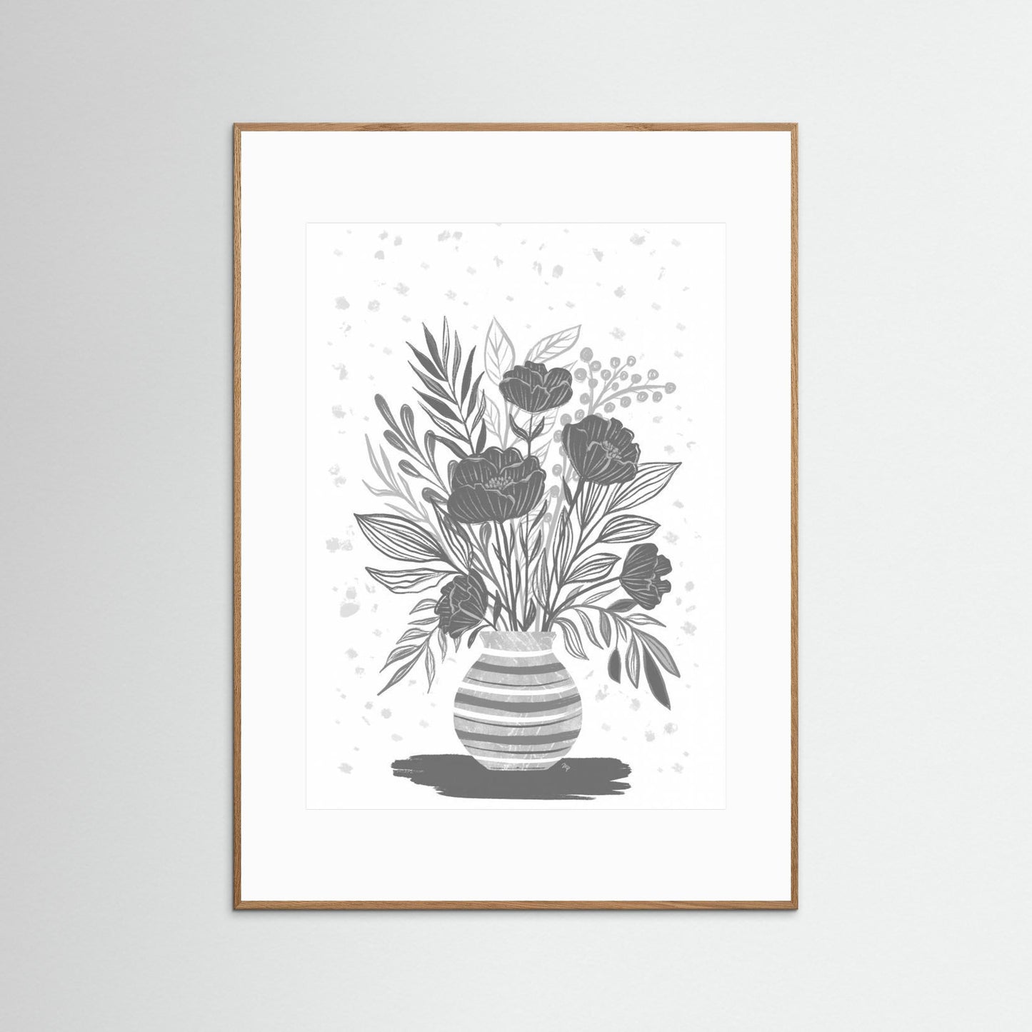 Grey Flowers by Martina