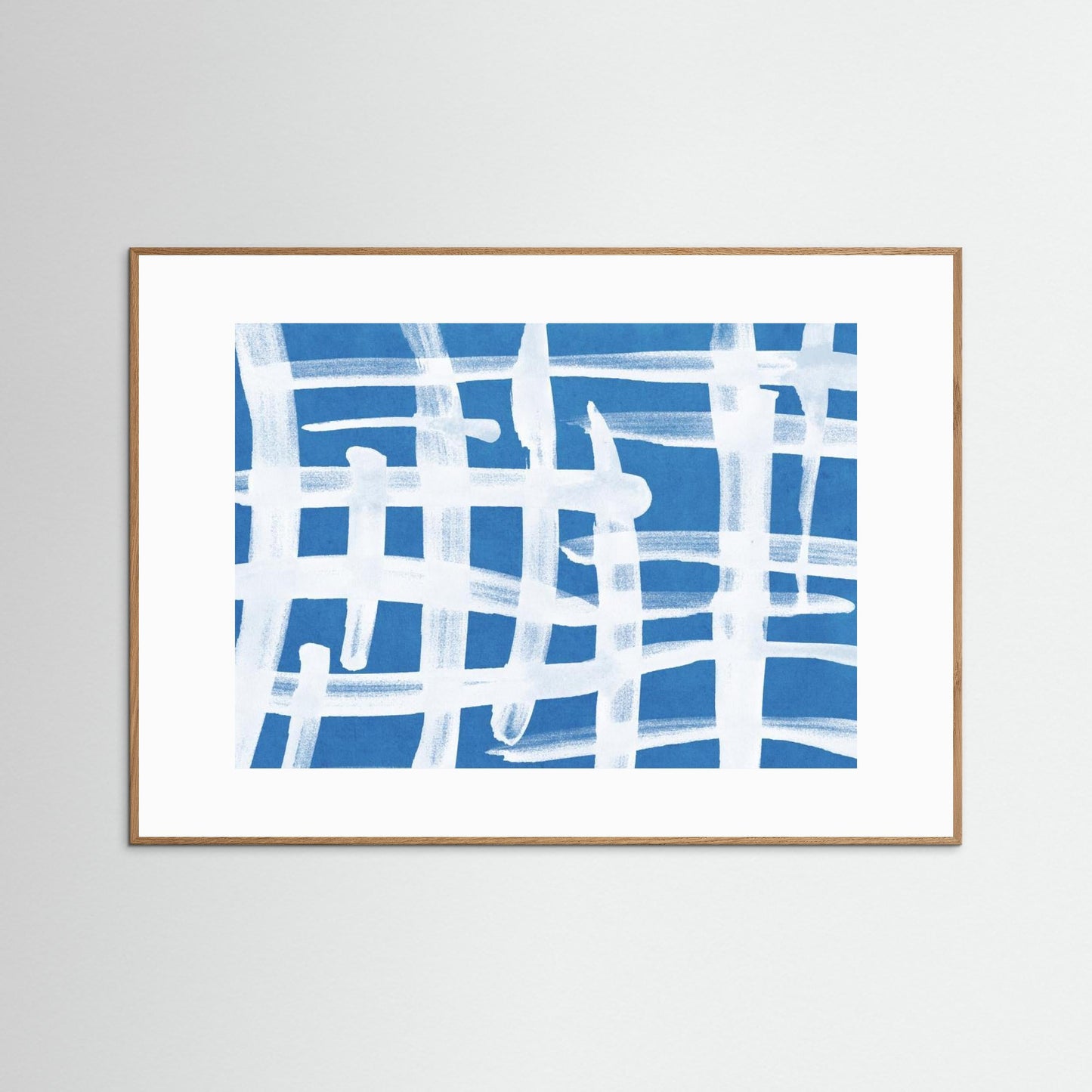 Abstract Lines Blue and White 02 by Amini54