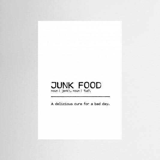 Quote Junk Food Day by Orara Studio