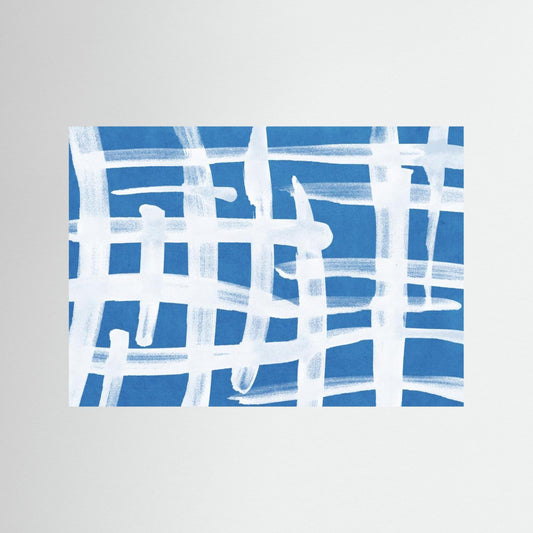 Abstract Lines Blue and White 02 by Amini54