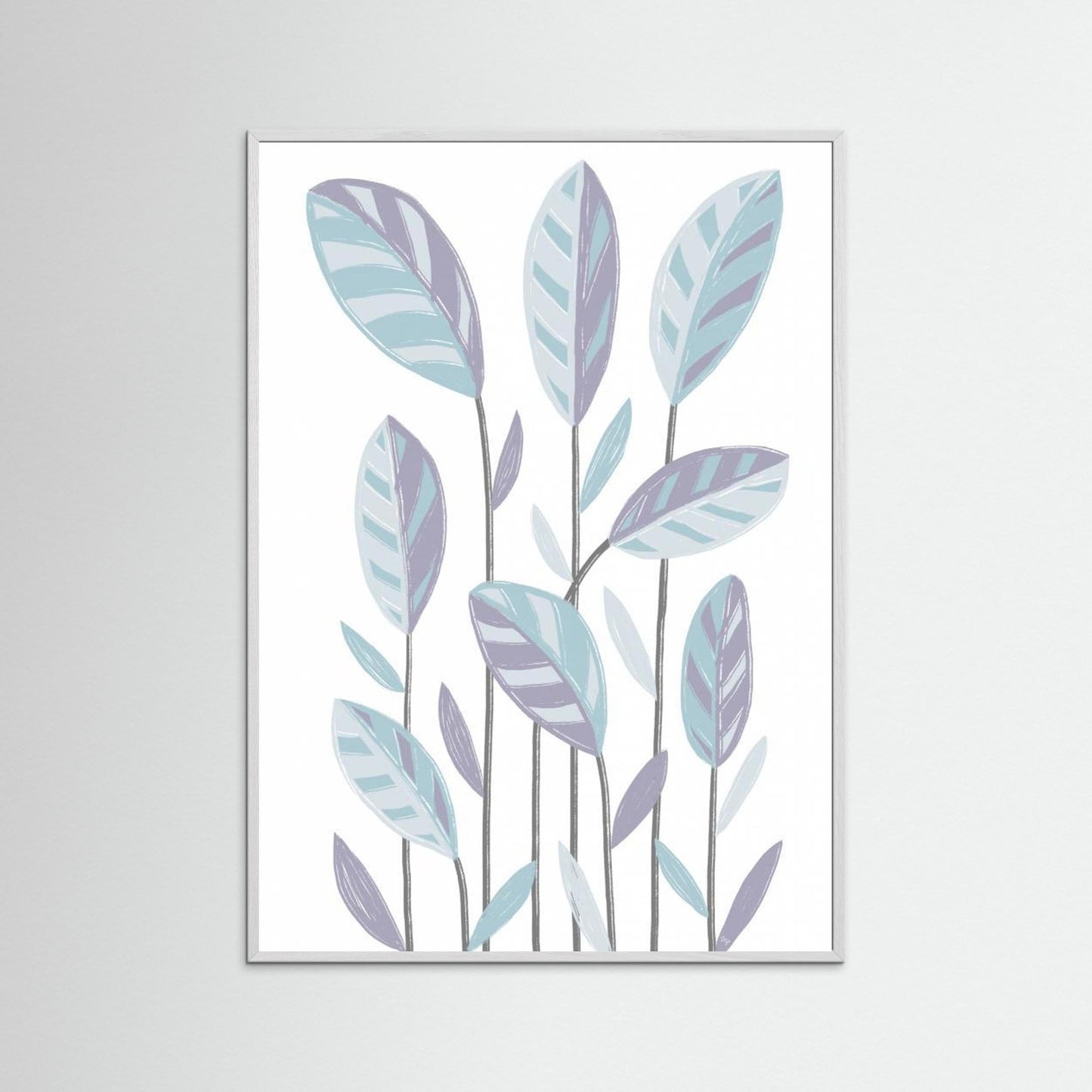 Funky Plants Blue by Martina