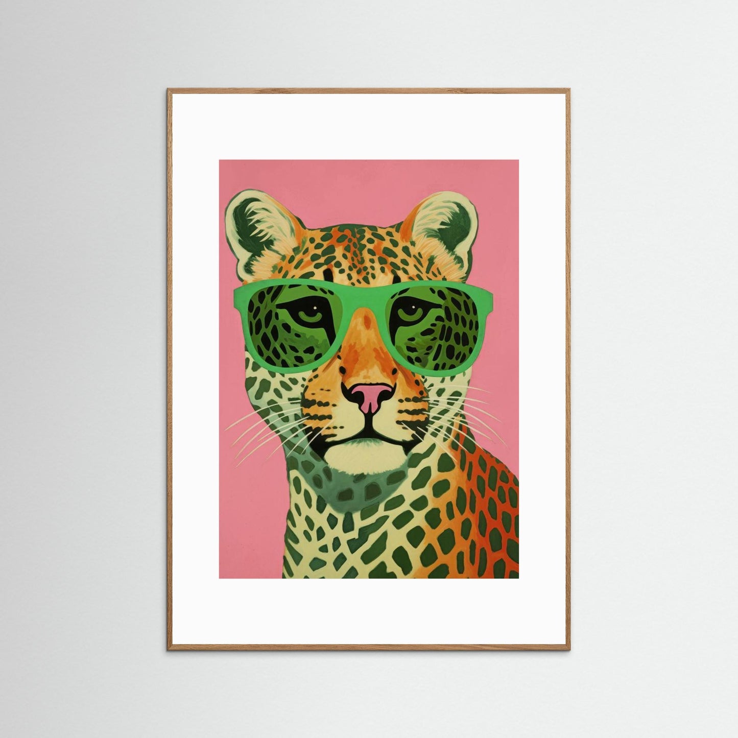 Leo With Glasses Art Print by Treechild - Quirky Animal Wall Art