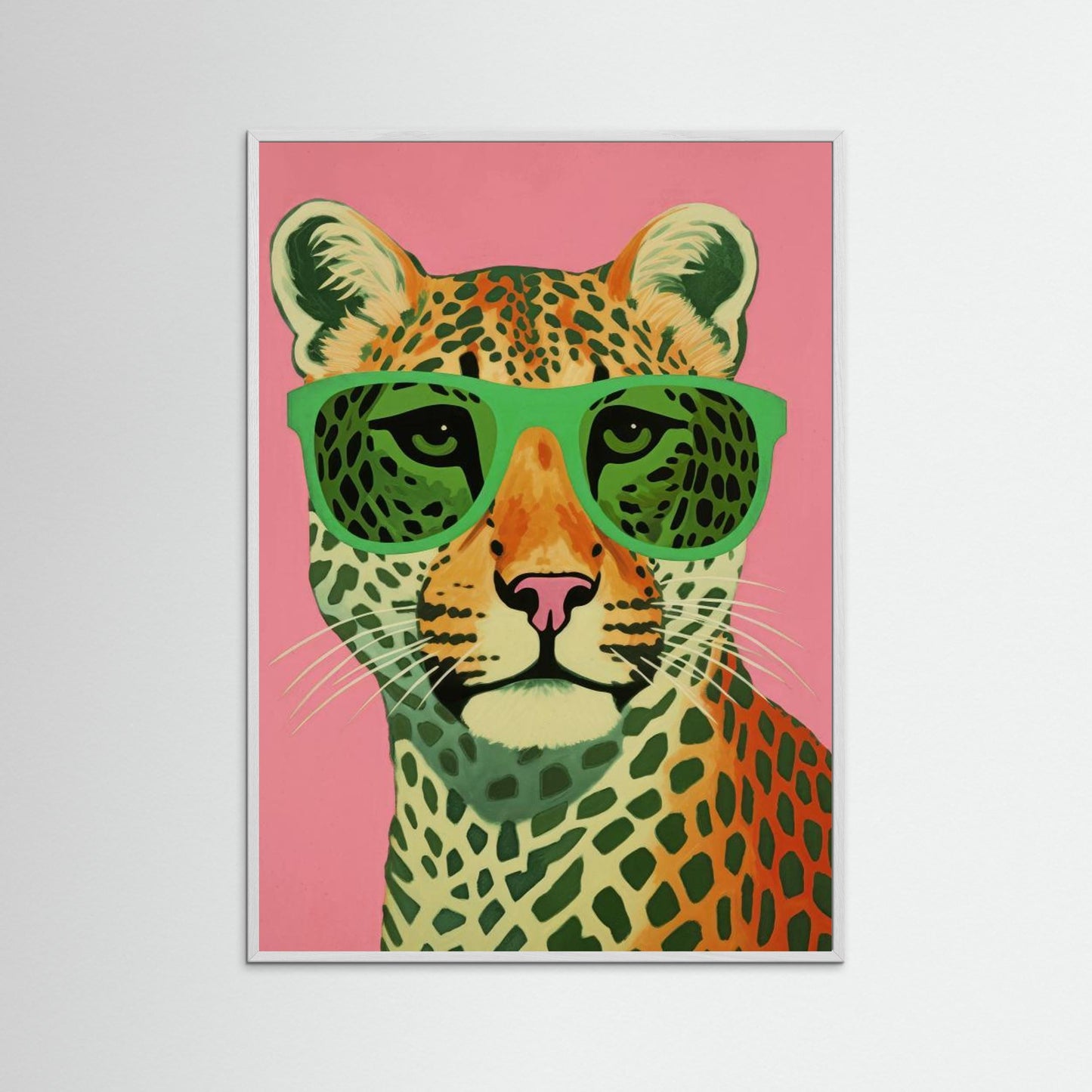 Leo With Glasses Art Print by Treechild - Quirky Animal Wall Art