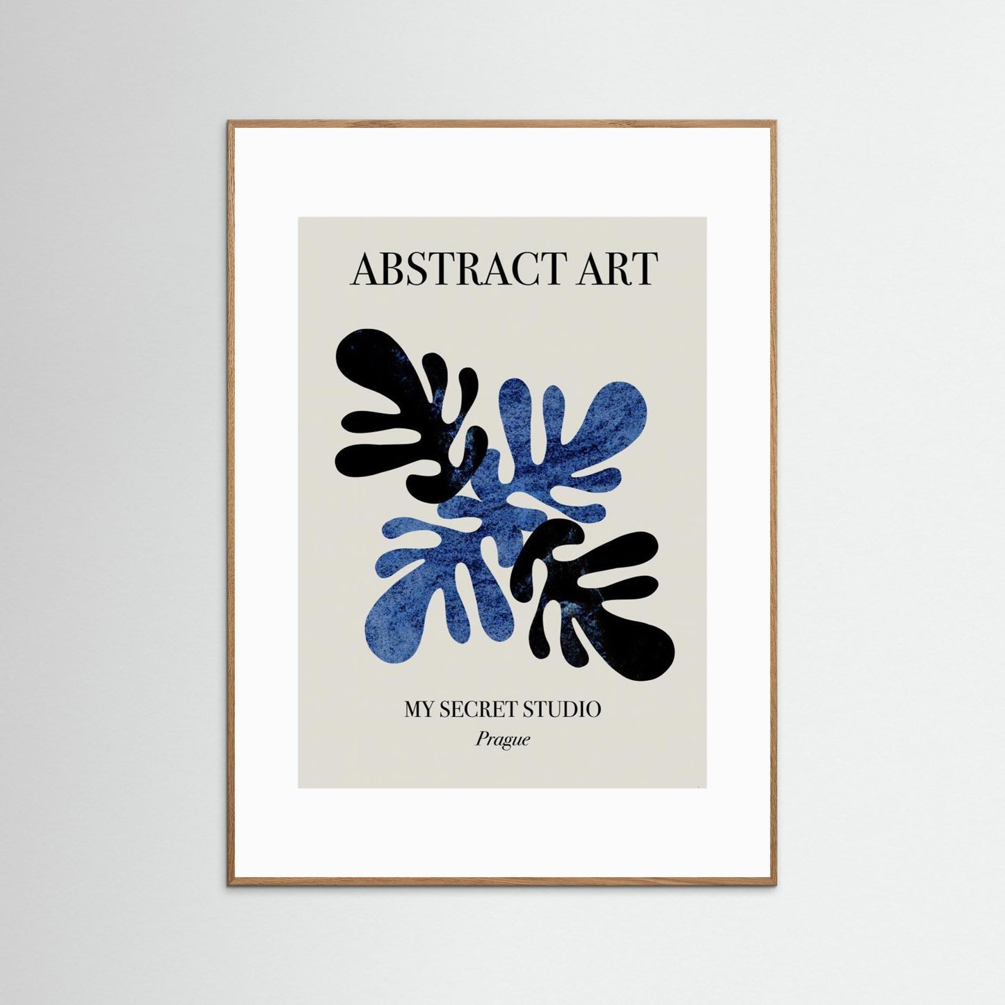 Abstract Blue Leaves by Anne Marie Volfova