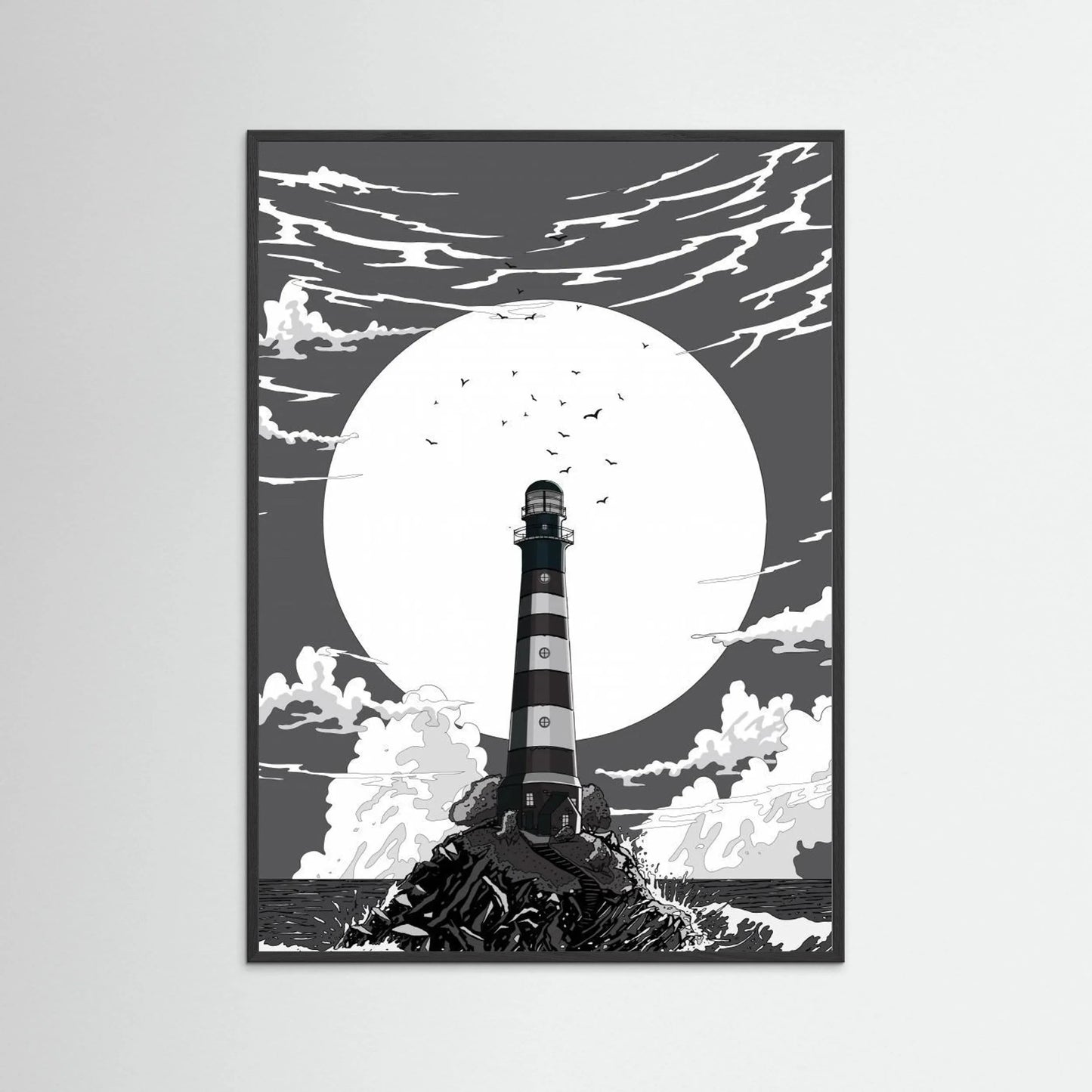 Lighthouse Black and White by Nicholas