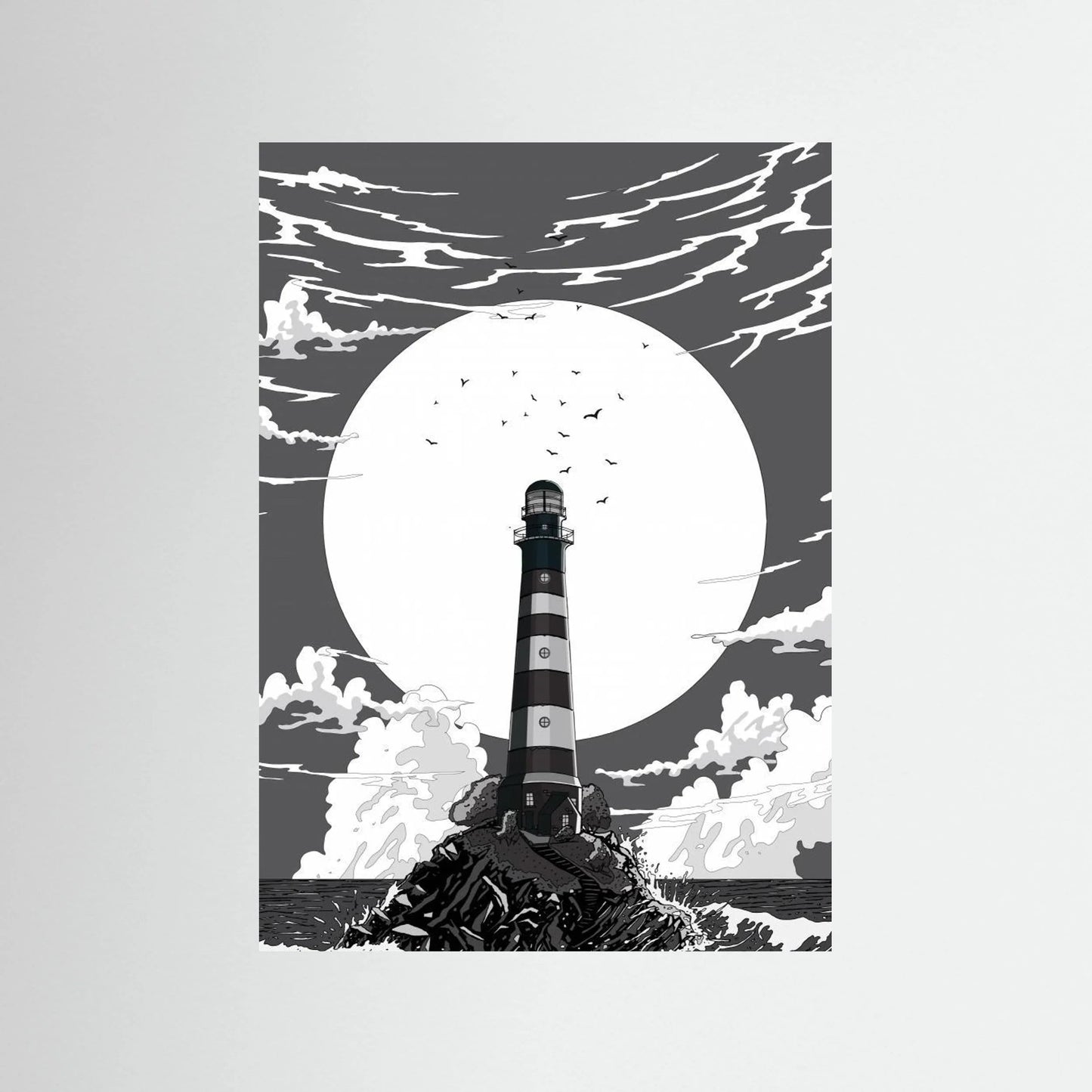 Lighthouse Black and White by Nicholas