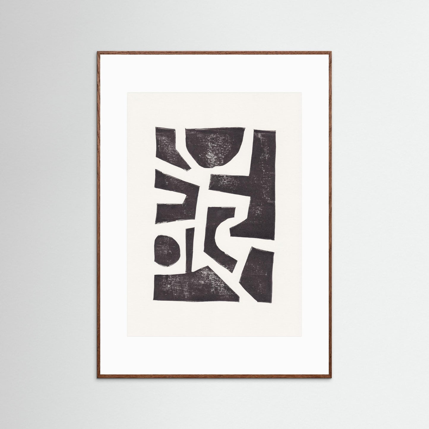 Linocut Abstract #5 by Alisa Galitsyna