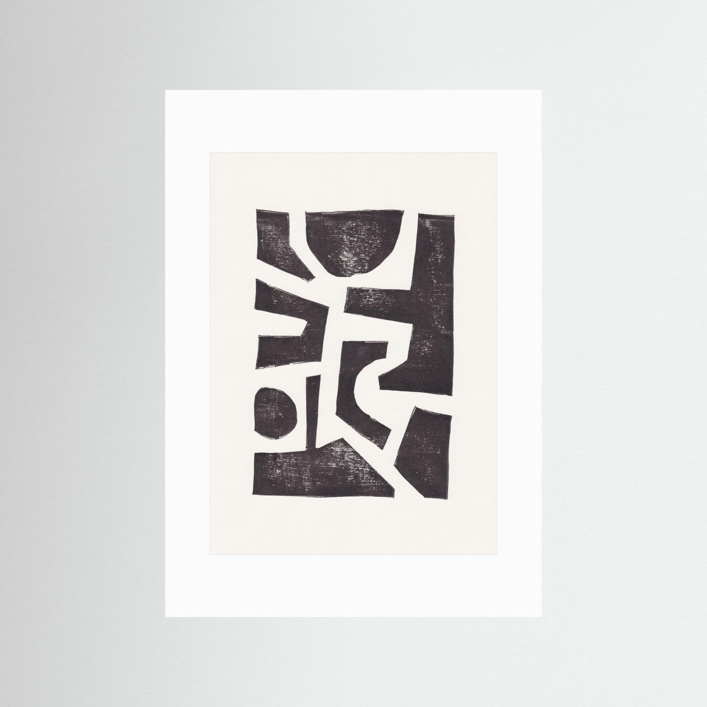 Linocut Abstract #5 by Alisa Galitsyna