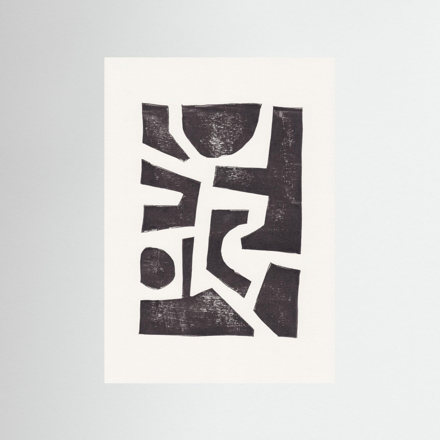 Linocut Abstract #5 by Alisa Galitsyna