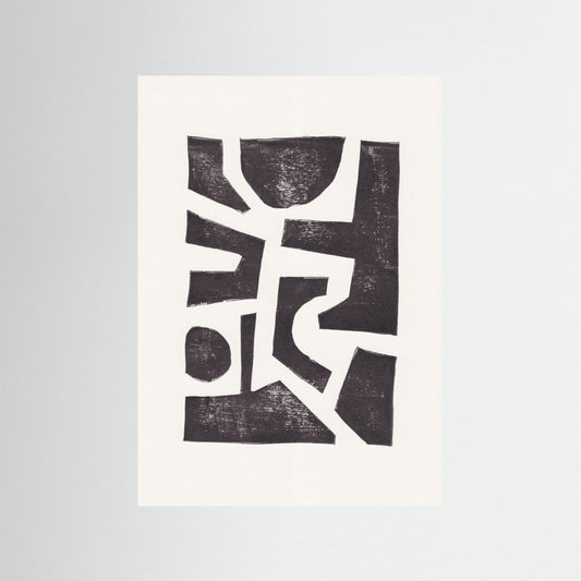 Linocut Abstract #5 by Alisa Galitsyna