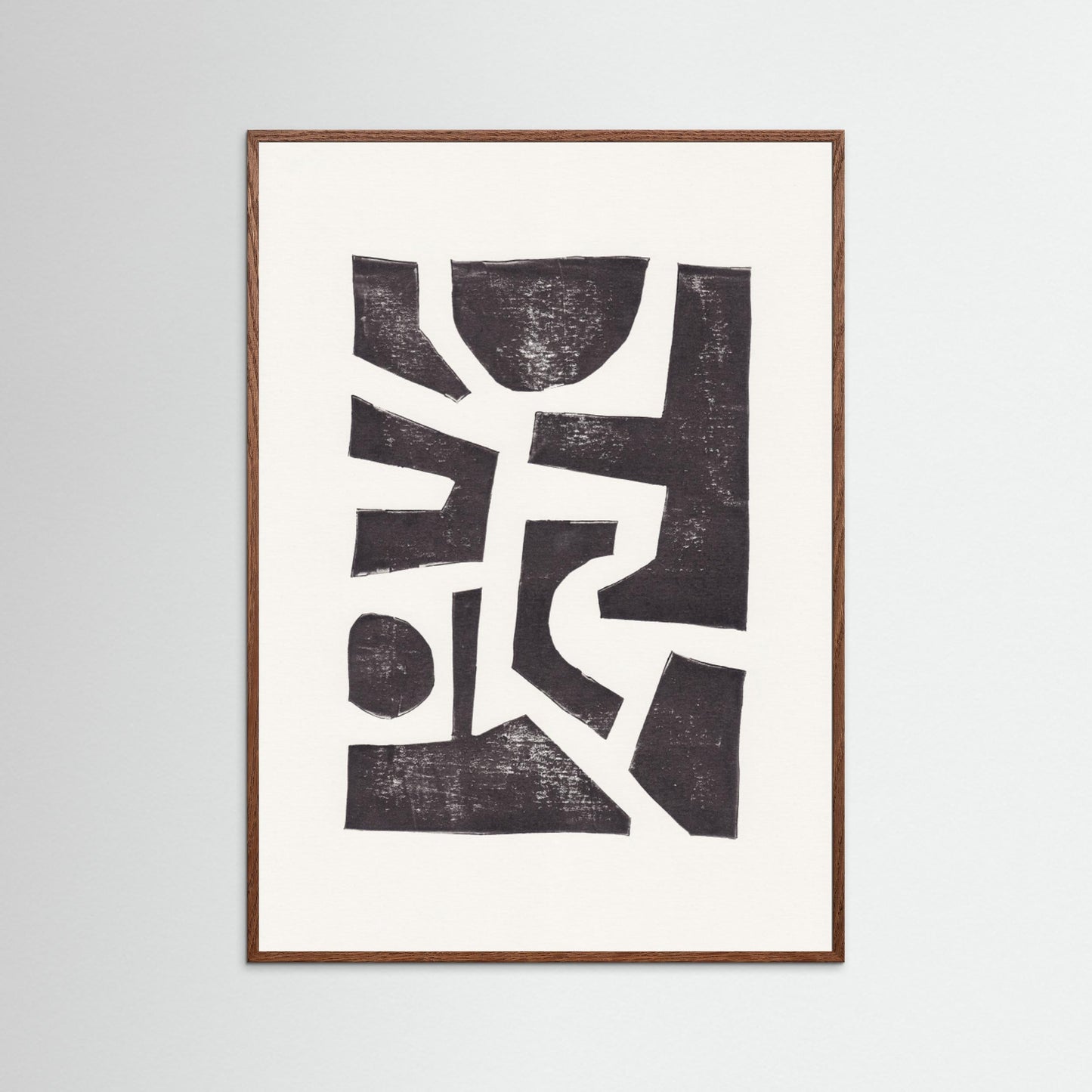 Linocut Abstract #5 by Alisa Galitsyna