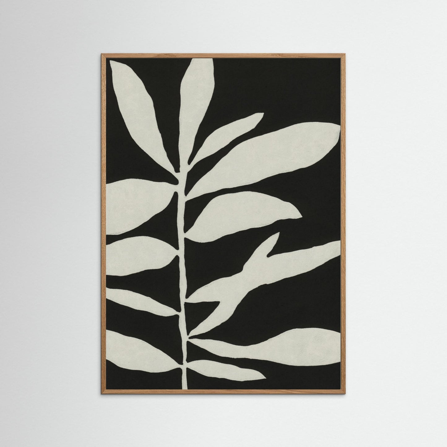 Linocut Branch #3 / White &amp; Black by Alisa Galitsyna