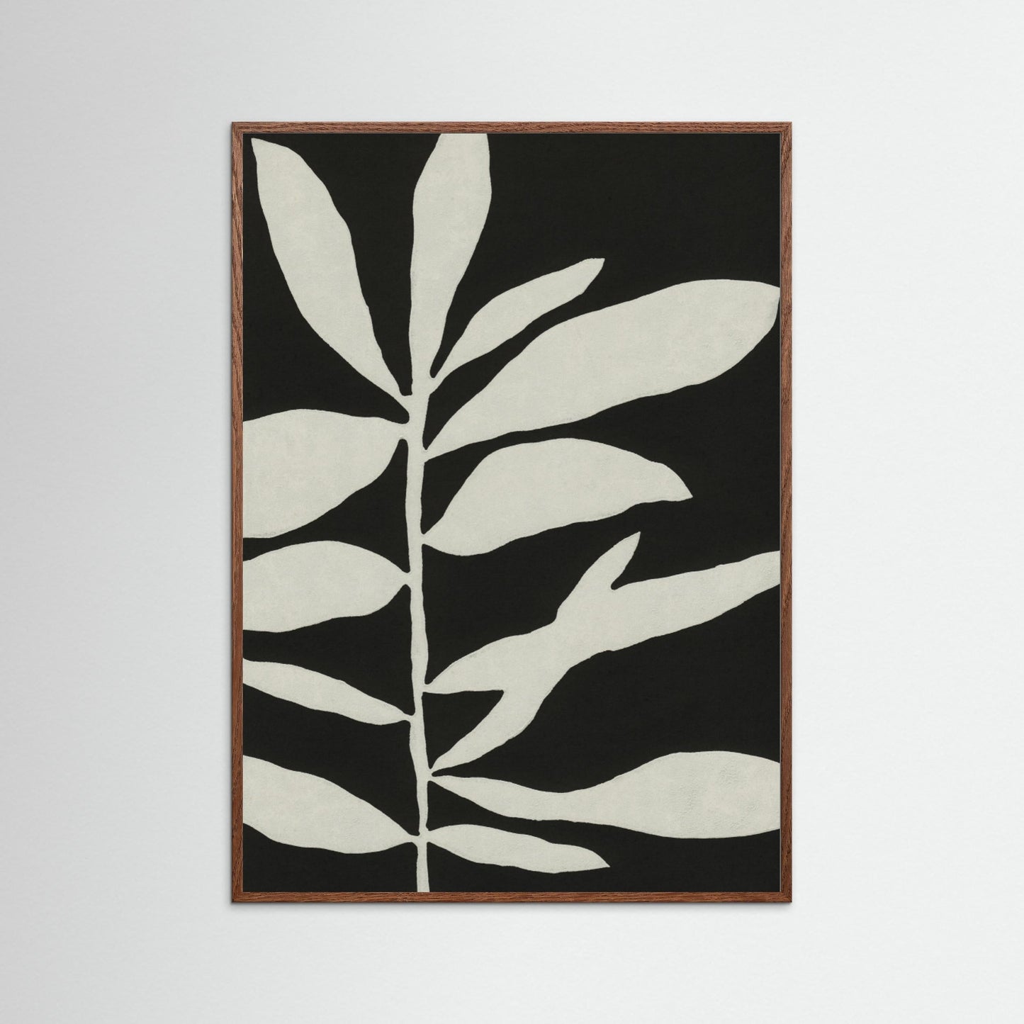Linocut Branch #3 / White &amp; Black by Alisa Galitsyna