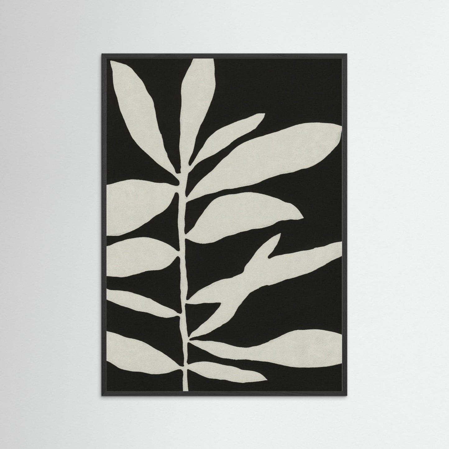 Linocut Branch #3 / White &amp; Black by Alisa Galitsyna