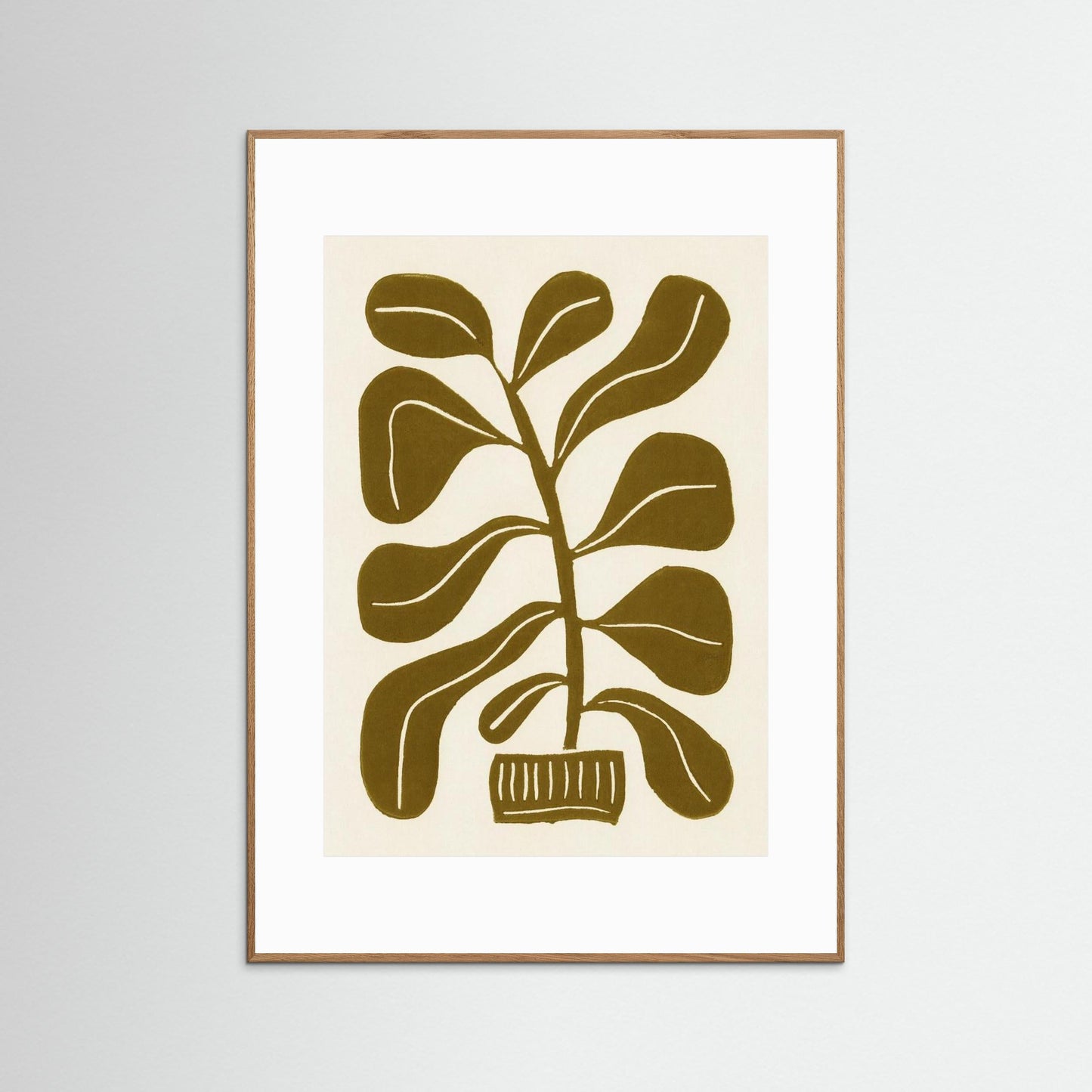 Linocut Houseplant #2 by Alisa Galitsyna
