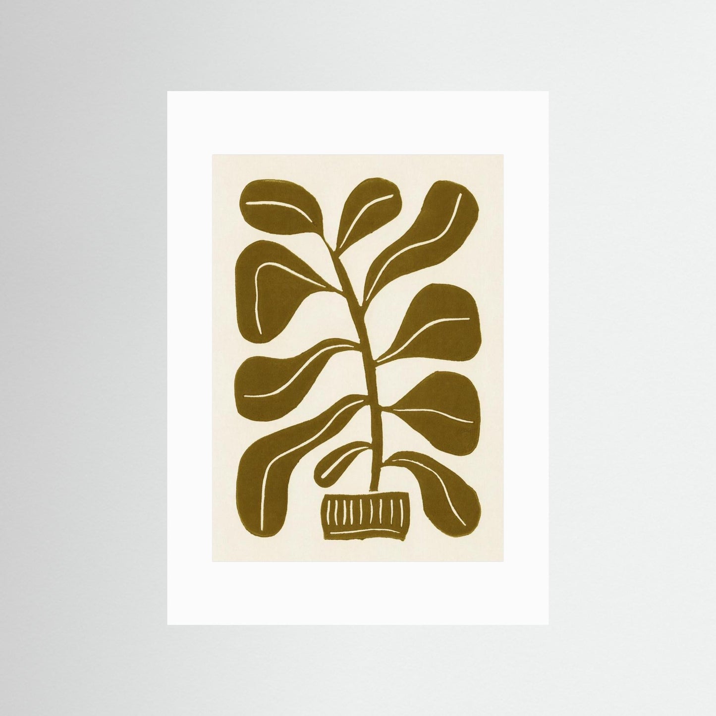 Linocut Houseplant #2 by Alisa Galitsyna