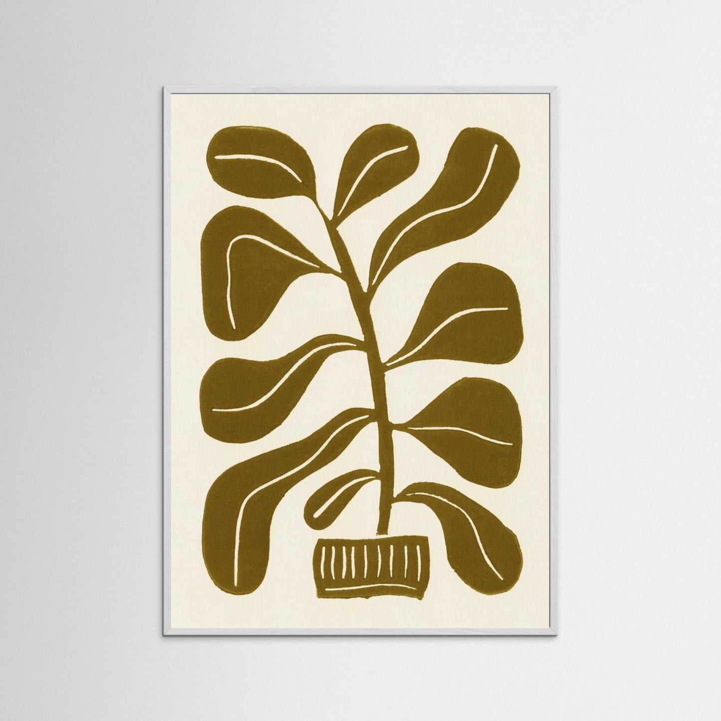 Linocut Houseplant #2 by Alisa Galitsyna
