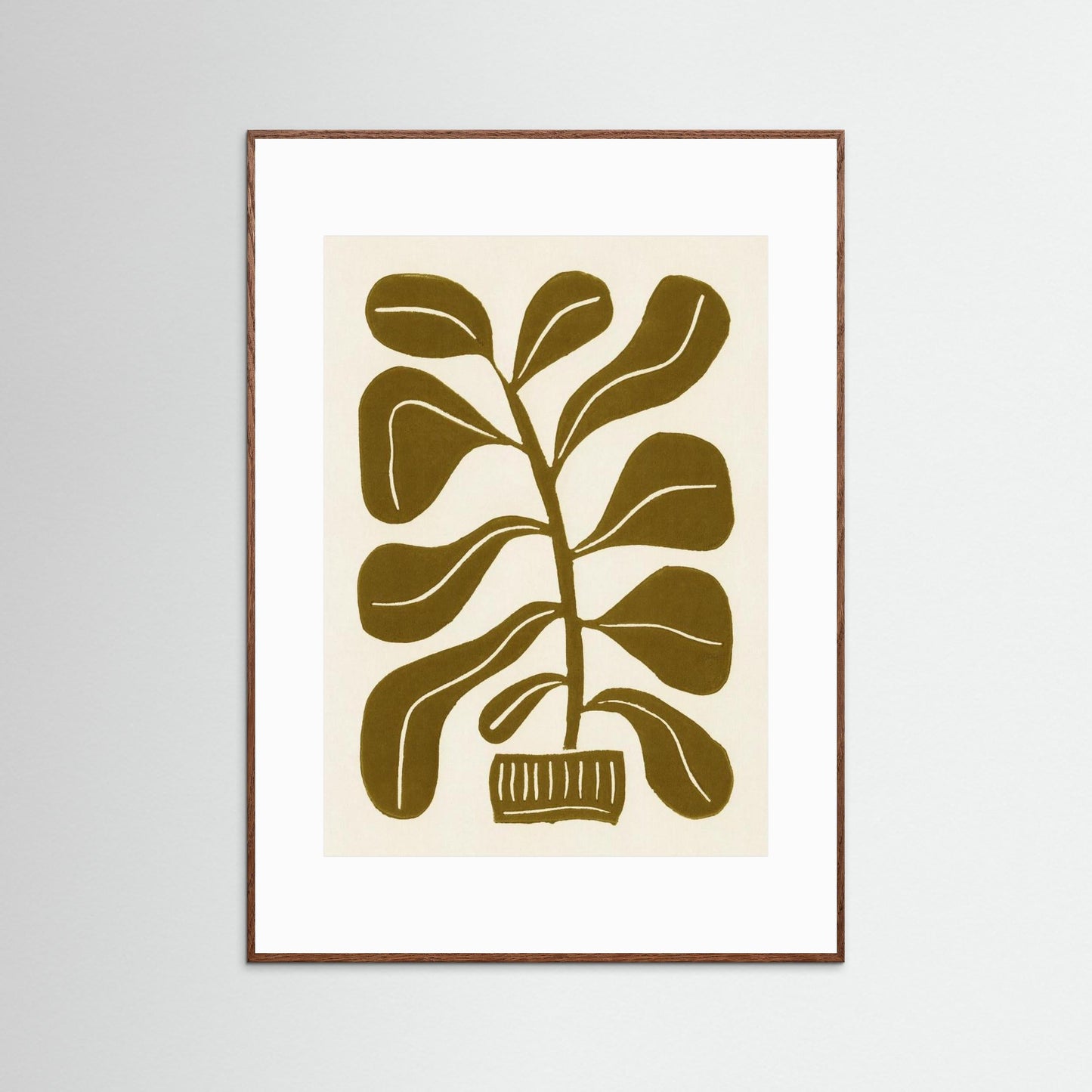 Linocut Houseplant #2 by Alisa Galitsyna