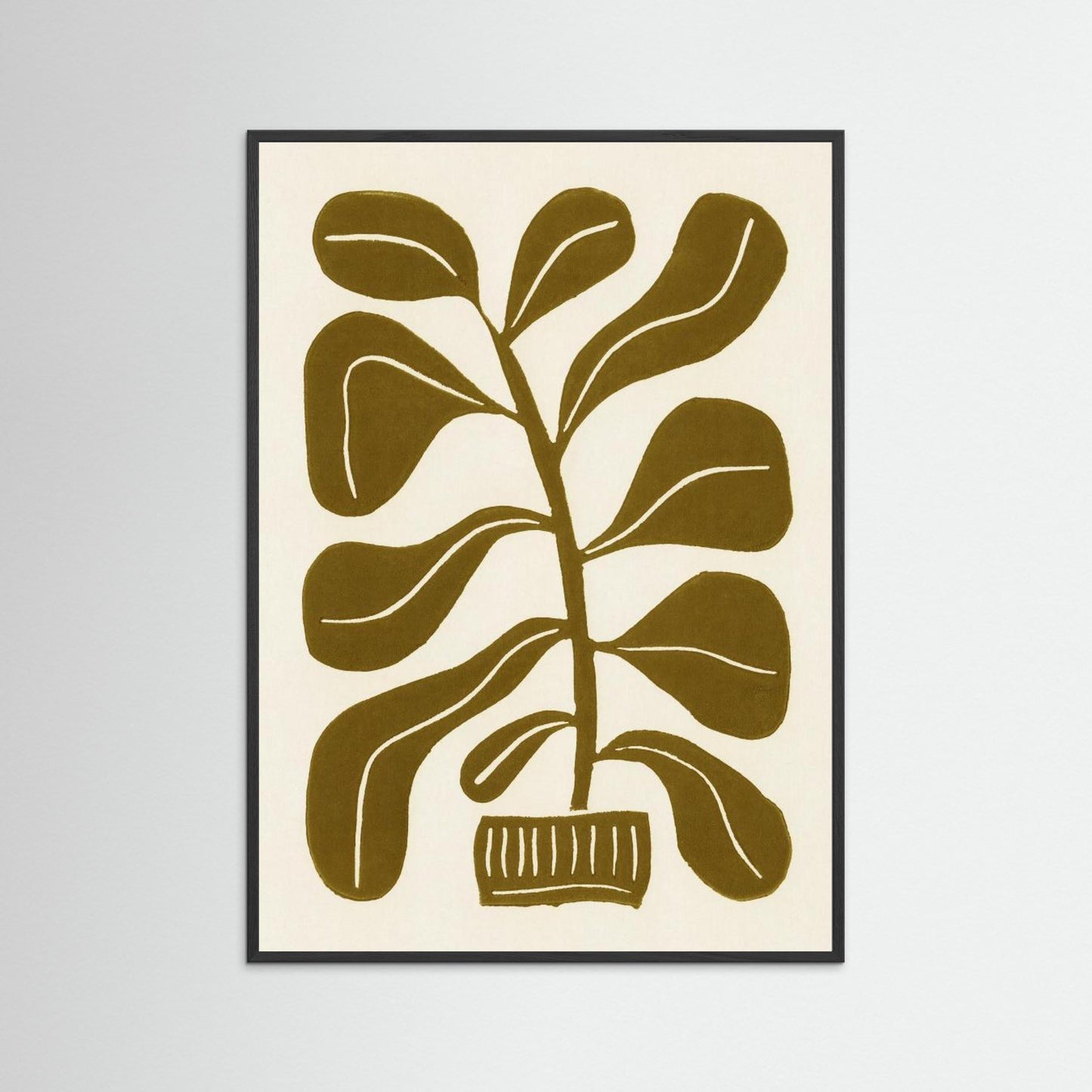 Linocut Houseplant #2 by Alisa Galitsyna