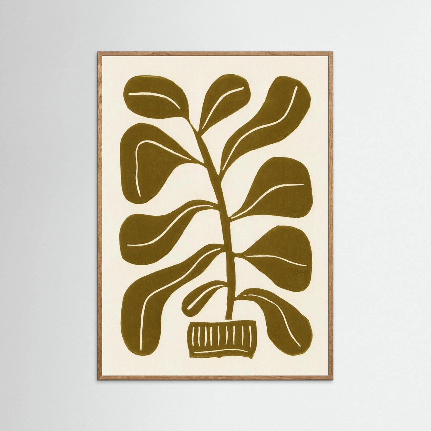 Linocut Houseplant #2 by Alisa Galitsyna