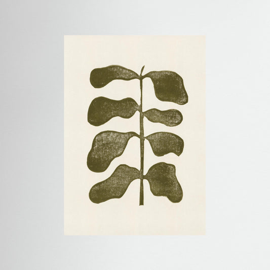 Linocut Plant by Alisa Galitsyna