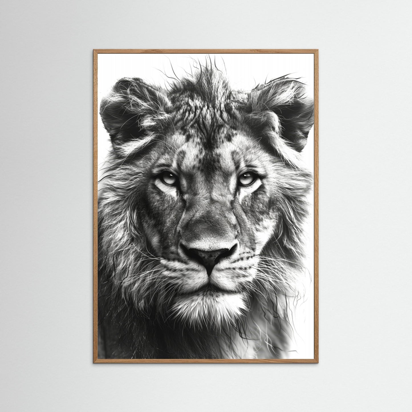 Lion Black and White by Justyna Jaszke