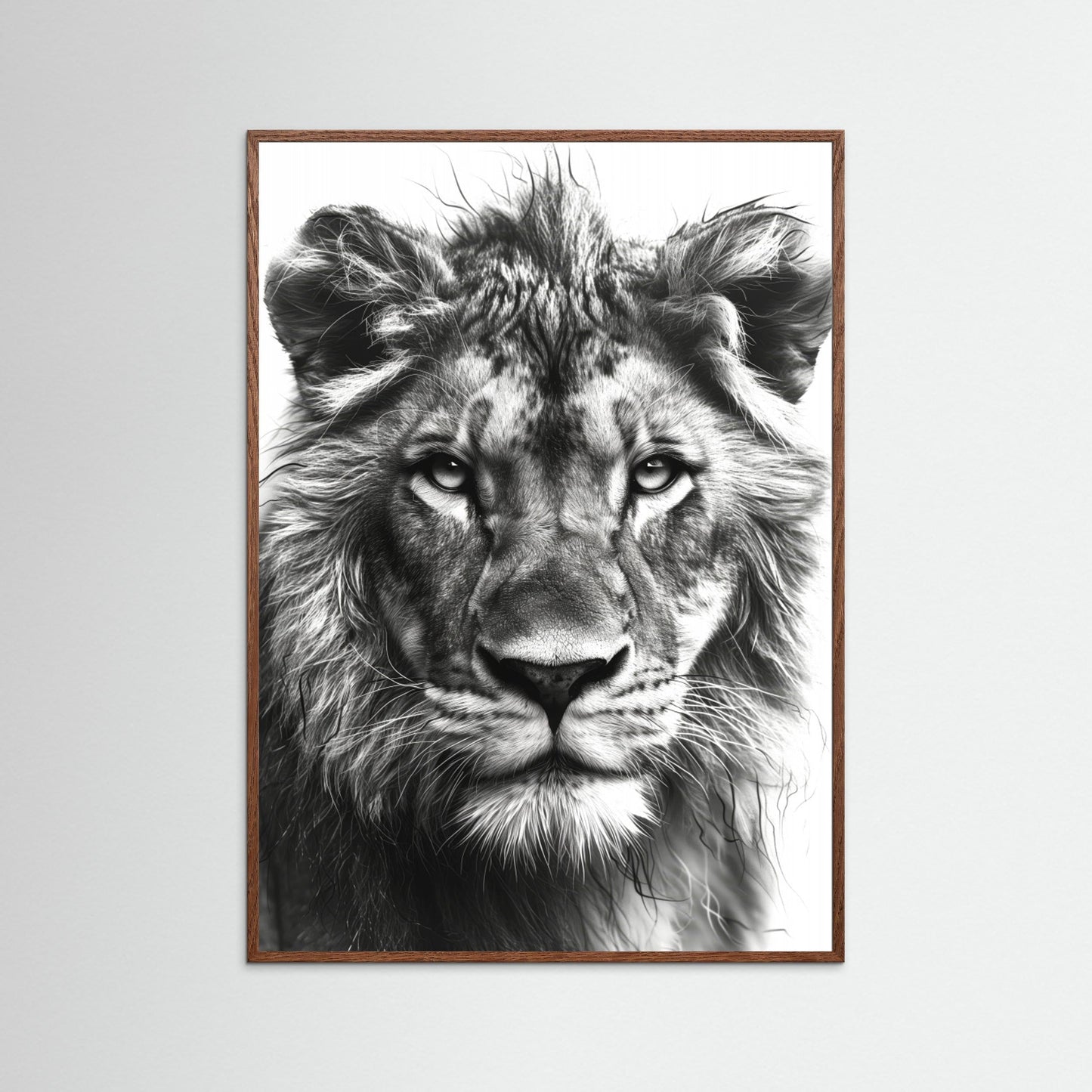 Lion Black and White by Justyna Jaszke