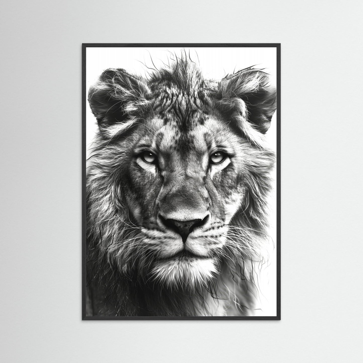 Lion Black and White by Justyna Jaszke