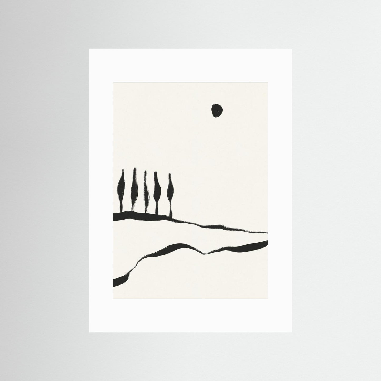 Minimal Line Landscape #1 by Alisa Galitsyna