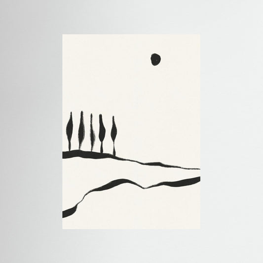 Minimal Line Landscape #1 by Alisa Galitsyna