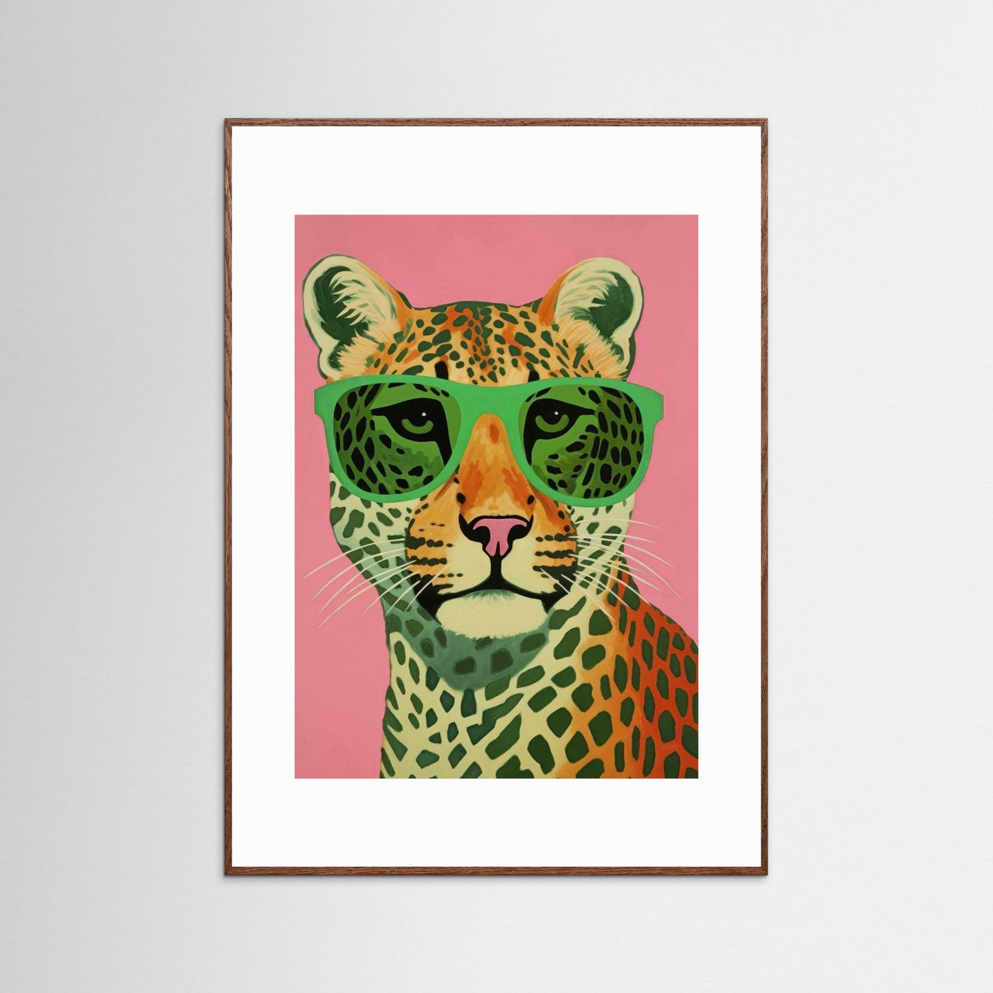Leo With Glasses Art Print by Treechild - Quirky Animal Wall Art