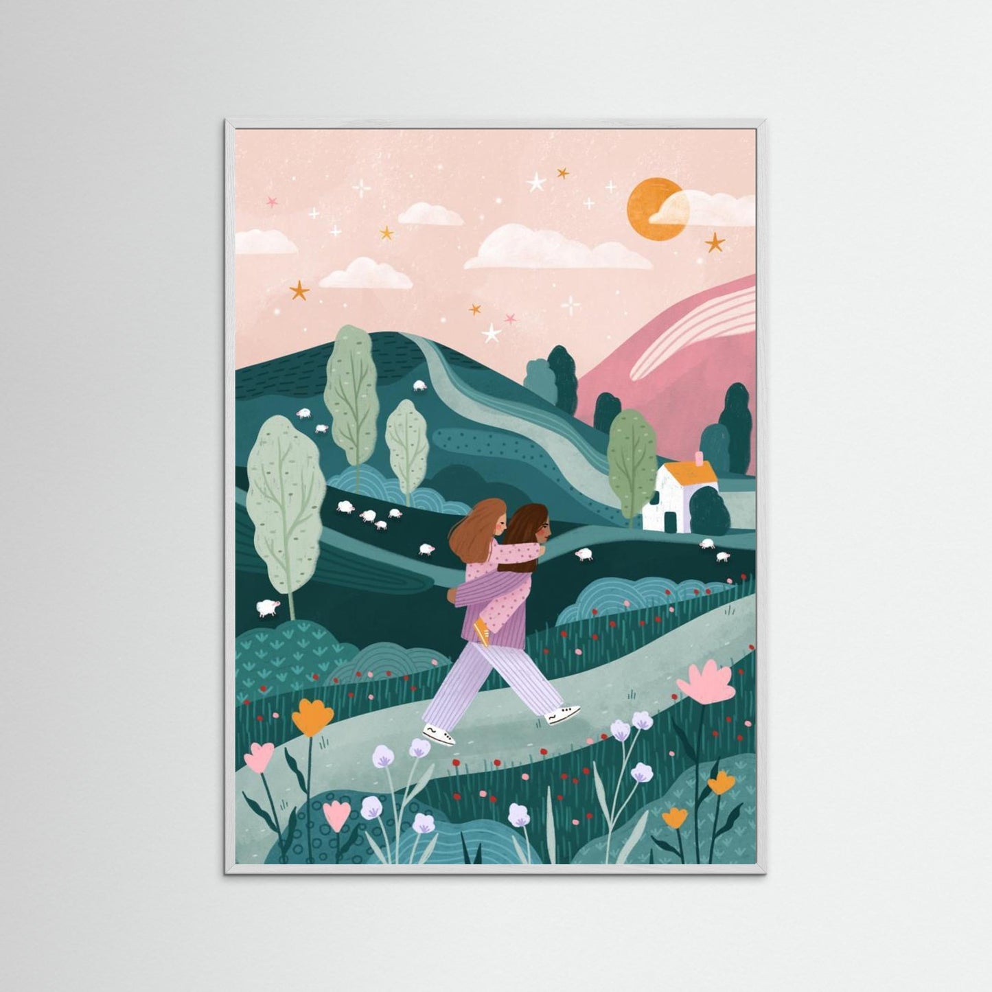 Mummy Daughter Countryside Walk by Bea Müller