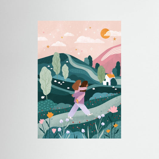 Mummy Daughter Countryside Walk by Bea Müller