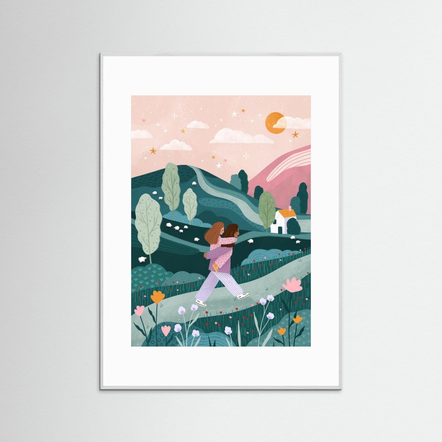 Mummy Daughter Countryside Walk by Bea Müller