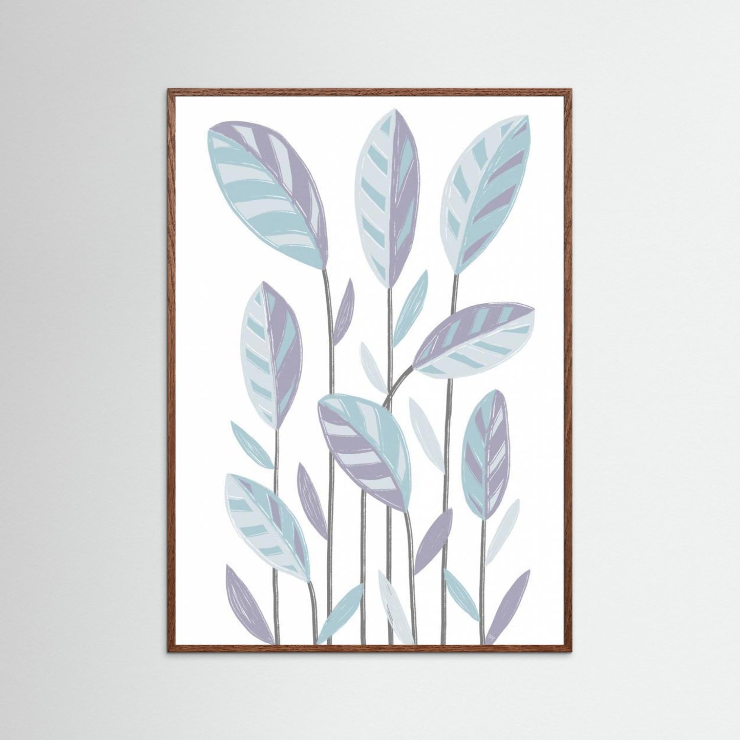 Funky Plants Blue by Martina