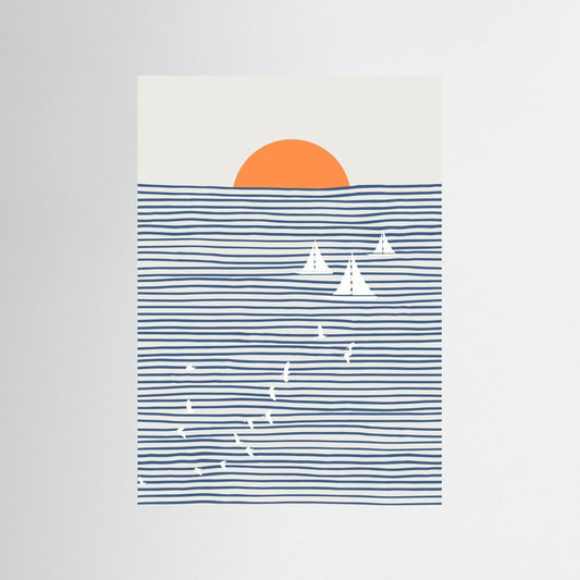 Three White Sails by Little Dean