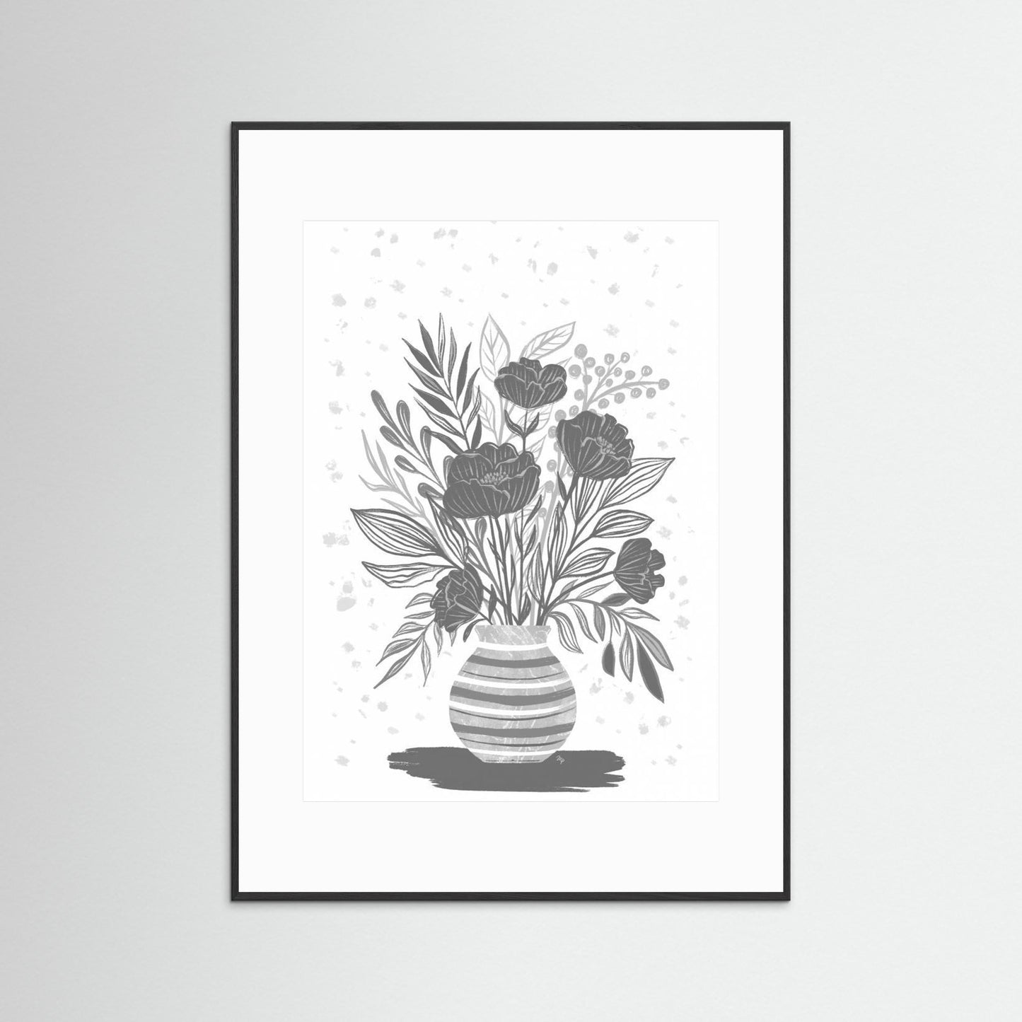 Grey Flowers by Martina