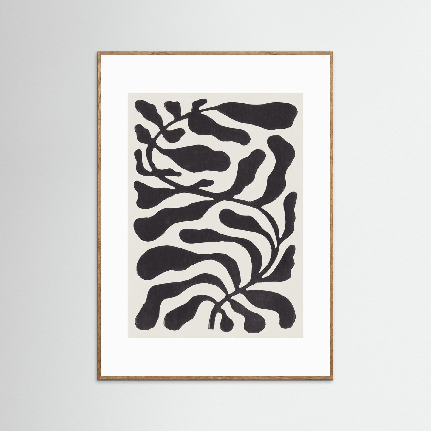 One Hundred-Leaved Plant #21 / Lino Print by Alisa Galitsyna