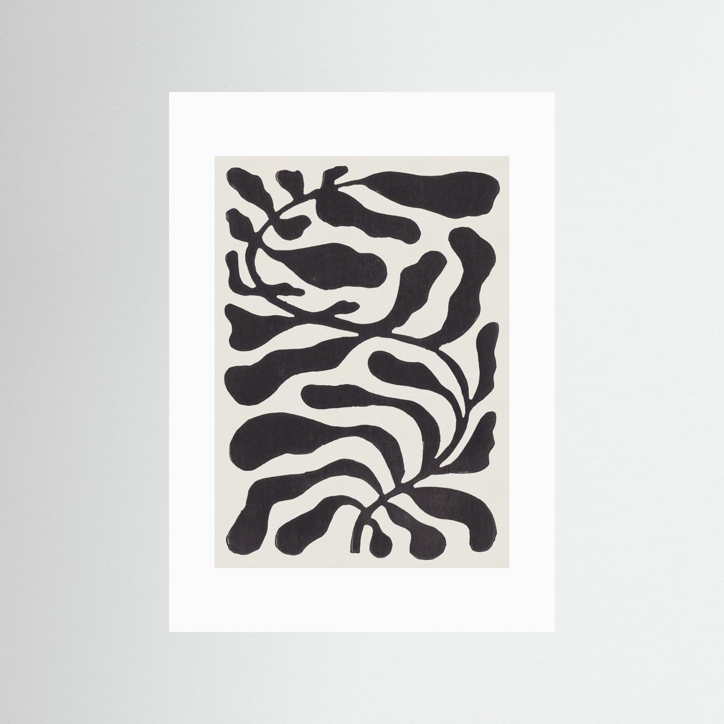 One Hundred-Leaved Plant #21 / Lino Print by Alisa Galitsyna