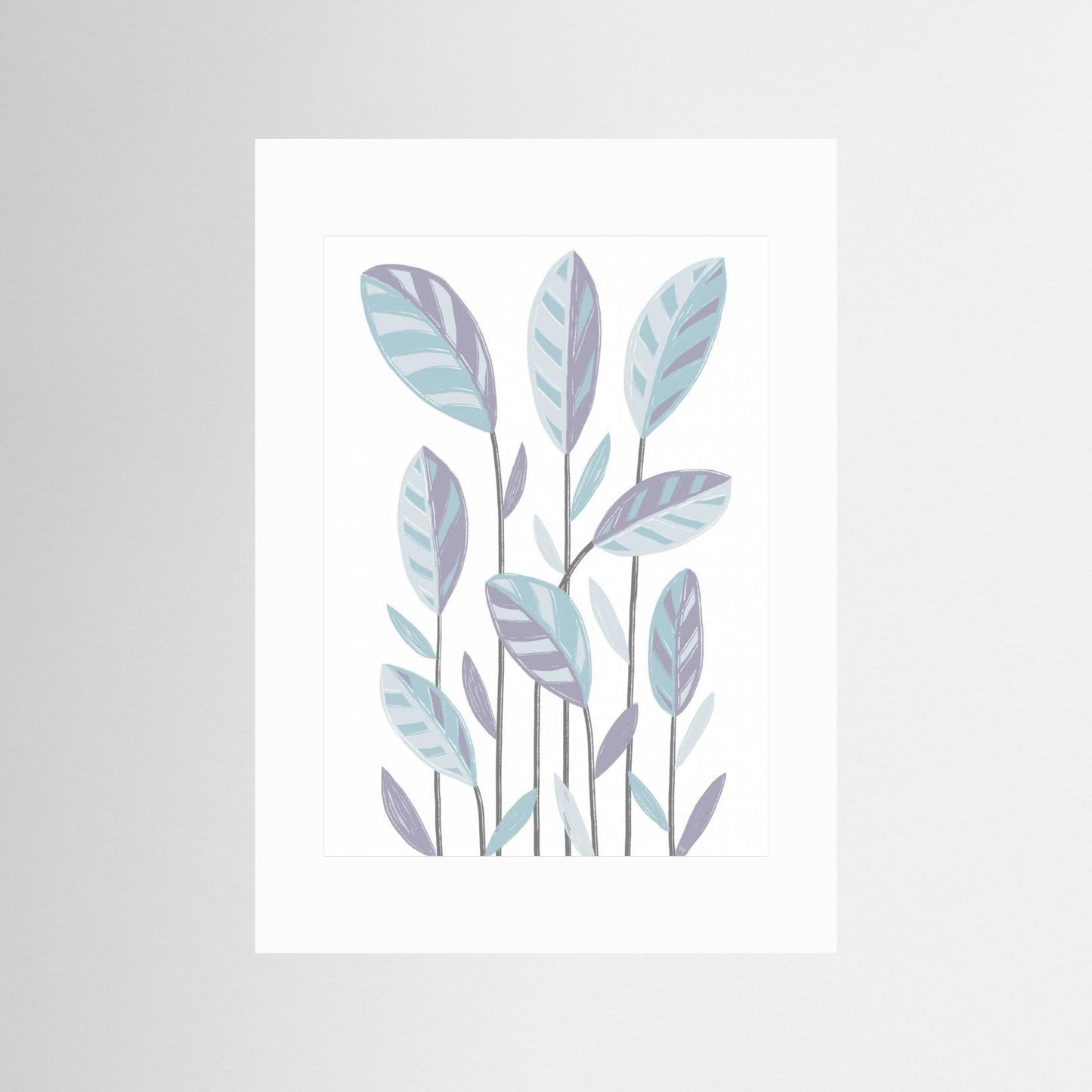 Funky Plants Blue by Martina